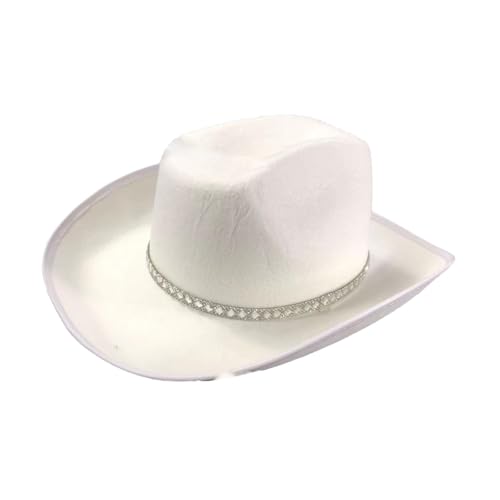 Harilla Western Cowboy Hut Cowgirl Hat Geschenk Frauen Männer komfortable Foto Requisiten Kostüm Hat Cowgirl tun tadeln, Spiele für Partyleistung zu Spielen, B Type White Harilla Western Cowboy Hut Cowgirl Hat Geschenk Frauen Männer komfortable Foto Requisiten Kostüm Hat Cowgirl tun tadeln, Spiele für Partyleistung zu Spielen, B Type White von Harilla
