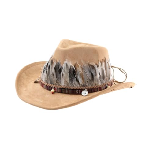 Harilla Western Cowboyhut Männer Frauen für Cosplay -Bühnenshow -Festivals Rollen spielen Fischen, Kamel Harilla Western Cowboyhut Männer Frauen für Cosplay -Bühnenshow -Festivals Rollen spielen Fischen, Kamel von Harilla
