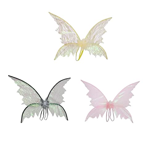 Harilla Zauberhafte Schmetterlingsflügel für fantasievolle Verkleidungen, Goldenes Pink und Schwarz von Harilla