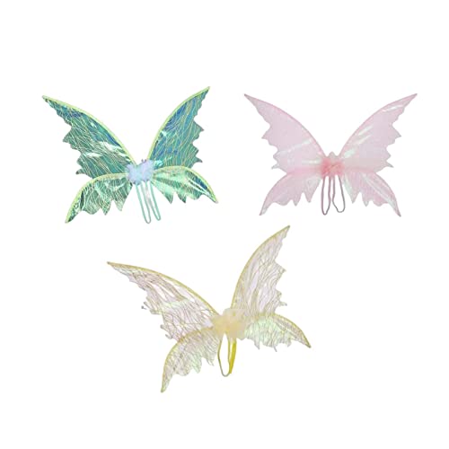 Harilla Zauberhafte Schmetterlingsflügel für fantasievolle Verkleidungen, Goldgrün und Pink von Harilla