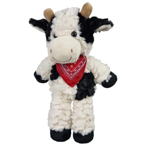 Harlekijn Knuffelkoe met sjaaltje. 27 cm. von Harlekijn