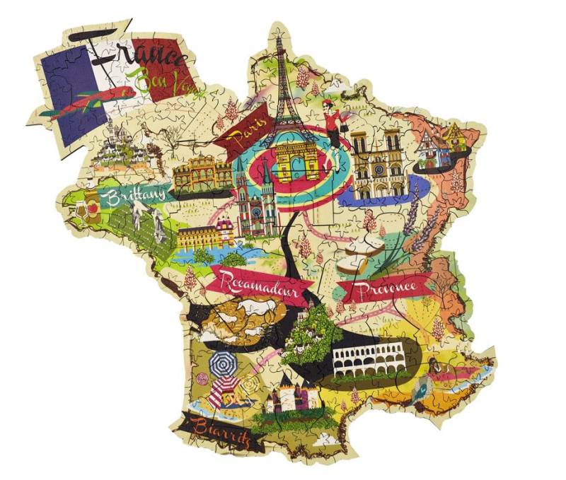 Harmandi Puzzle Creatif Holzpuzzle - Frankreich 199 Teile Puzzle Harmandi-Puzzle-90161 von Harmandi Puzzle Creatif