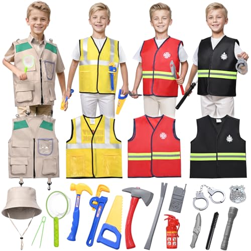 HarnyLoom Polizei Feuerwehr Bauarbeiter Forscherset Kostüm Kinder Set Rollenspiel Kinder Kostüm Jungen Mädchen Verkleidungskiste Spielzeug Cosplay Karneval Geburtstagsgeschenk HarnyLoom Polizei Feuerwehr Bauarbeiter Forscherset Kostüm Kinder Set Rollenspiel Kinder Kostüm Jungen Mädchen Verkleidungskiste Spielzeug Cosplay Karneval Geburtstagsgeschenk von HarnyLoom