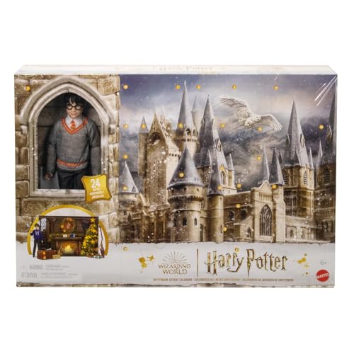HARRY POTTER Gryffindor Adventskalender - 24 Türchen, zauberhafte Überraschungen, Hogwarts-Gemeinschaftsraum, lebensechtes Gesicht, für Fans ab 6 Jahren, HND80 von Harry Potter