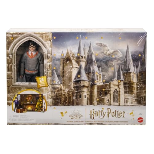 HARRY POTTER Gryffindor Adventskalender - 24 Türchen, zauberhafte Überraschungen, Hogwarts-Gemeinschaftsraum, lebensechtes Gesicht, für Fans ab 6 Jahren, HND80 von Wizarding World