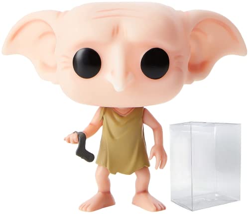 Harry Potter - Dobby Funko Pop! Vinyl-Figur (Bundled with Compatible Pop Box Protector Case), Mehrfarbig, 9,5 cm von Harry Potter