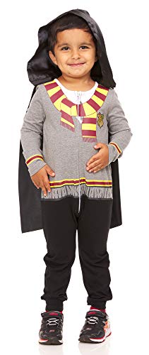 Harry Potter Einteiler und Umhang mit Kapuze für Babys, Grau/Gelb/Rot, 4 Jahre von Harry Potter
