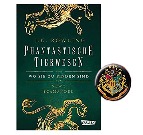 Harry Potter Hogwarts-Schulbuch: Phantastische Tierwesen und wo sie zu Finden sind (Hardcover) + 1 Button von Harry Potter