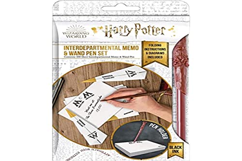 Harry Potter Zauberhaftes Schreibset, Din A5 Notizblock und Kugelschreiber in Form eines Zauberstabs, Geschenk für Kinder und Erwachsene von Harry Potter