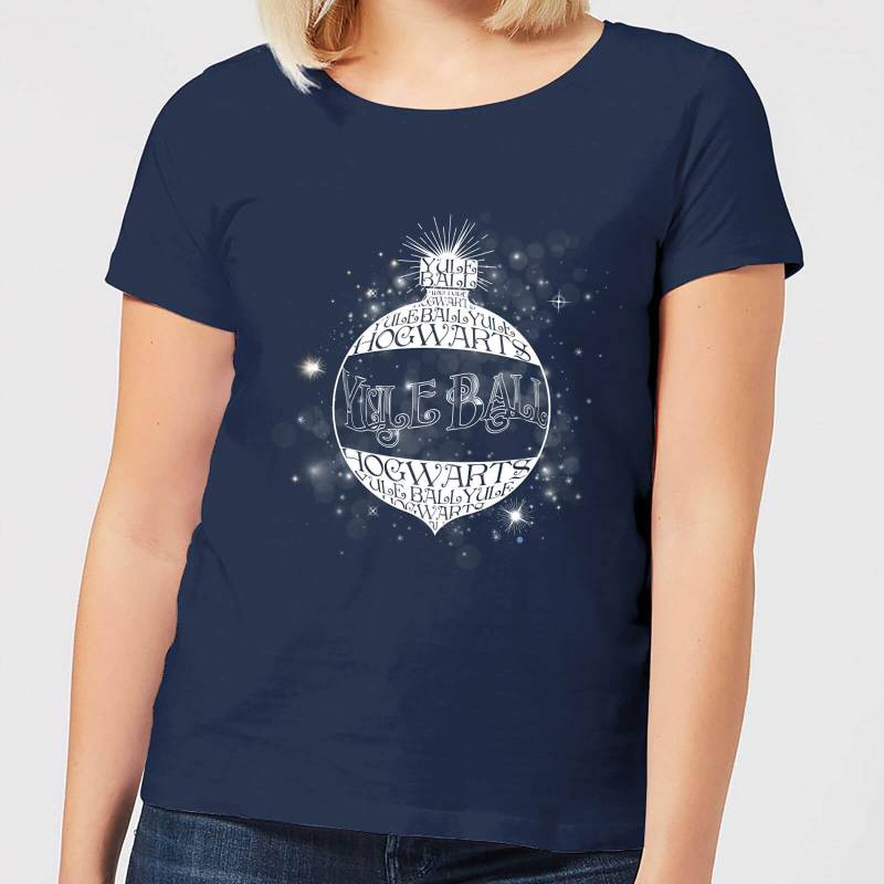 Harry Potter Yule Ball Baubel Damen Christmas T-Shirt - Navy Blau - XL von Harry Potter