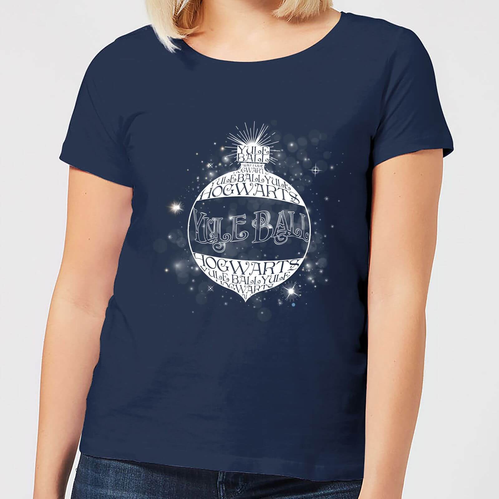 Harry Potter Yule Ball Baubel Damen Christmas T-Shirt - Navy Blau - XXL von Harry Potter