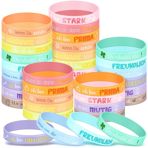 Harrycle 36 Stück Kinder Motivationsarmbänder Silikon Armbänder mit Positiven Sprüchen Mutmacher Geschenk Motivierende Gummiarmbänder Party Mitgebsel für Teenager Kollegen Mitarbeiter Erwachsene Harrycle 36 Stück Kinder Motivationsarmbänder Silikon Armbänder mit Positiven Sprüchen Mutmacher Geschenk Motivierende Gummiarmbänder Party Mitgebsel für Teenager Kollegen Mitarbeiter Erwachsene von Harrycle