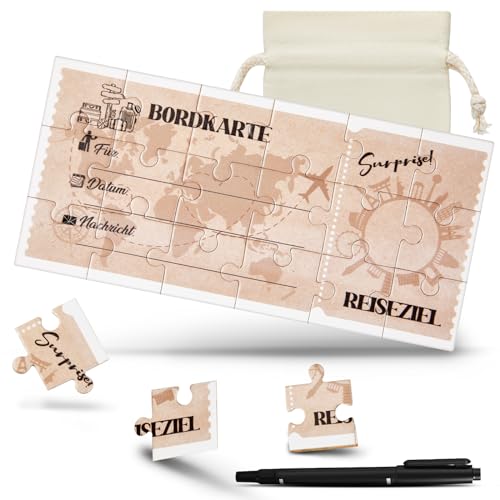 Harrycle Holz Reisegutschein zum Ausfüllen Weihnachten Reisegutschein Puzzle mit Marker und Beutel Reisegutschein Flugticket Bordkarte Gutschein für Urlaub Ausflug Geschenkidee für Weihnachten Harrycle Holz Reisegutschein zum Ausfüllen Weihnachten Reisegutschein Puzzle mit Marker und Beutel Reisegutschein Flugticket Bordkarte Gutschein für Urlaub Ausflug Geschenkidee für Weihnachten von Harrycle