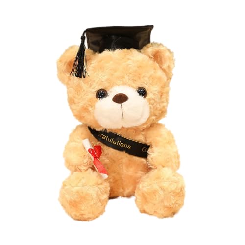 Harsever Bachelor Geschenk Abitur Geschenke Bär Plüschbär mit Diplom und Doktorhut Kuscheltier für Den Abschluss Bestandene Prüfung Geschenk Graduation Gift von Harsever