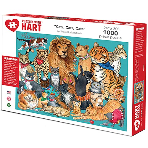 Hart Puzzles Katzen, Katzen, Katzen von Sherri Buck Baldwin, 24 x 30, 1000 Teile Puzzle Hart Puzzles Katzen, Katzen, Katzen von Sherri Buck Baldwin, 24 x 30, 1000 Teile Puzzle von Hart Puzzles