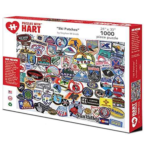 Hart Puzzles Ski Patches 1000 Teile Puzzle 1 EA Hart Puzzles Ski Patches 1000 Teile Puzzle 1 EA von Hart Puzzles