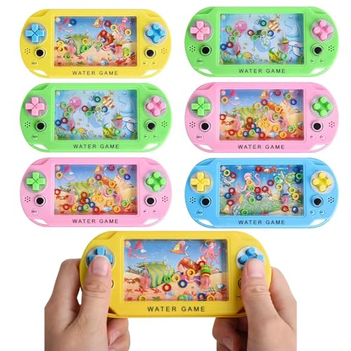 Wasser Flipper Kinder, 6 Stück Handheld Spiel Geduldsspiel , Mini Wasser Ring Spiel, Wasserflipper Fische Mitgebsel, Kindergeburtstag Geschenke von Harxin