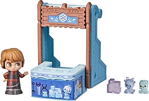 Disney Die Eiskönigin 2 Twirlabouts Serie 1, Verwandlungsset Kristoff mit Schlitten/Shop, Kristoff Puppe und Accessoires von Hasbro Disney Die Eiskönigin