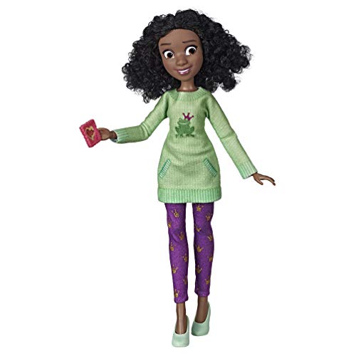 Disney Prinzessin Comfy Squad Tiana Modepuppe zum Film Chaos im Netz, Puppe im Freizeit-Outfit für Mädchen ab 5 Jahren von Disney Princess
