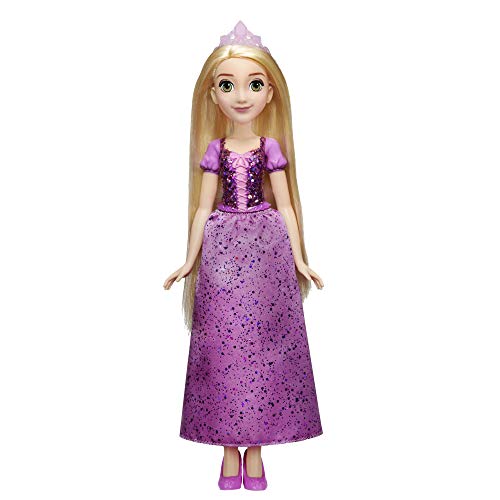 Disney Prinzessin Schimmerglanz Rapunzel Modepuppe mit glitzerndem Rock, Krone und Schuhen von Disney Princess