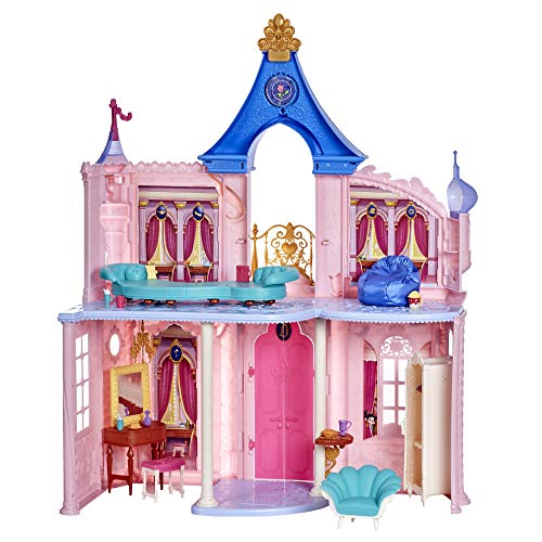 Disney Prinzessin Comfy Squad Schloss, Puppenhaus mit 6 Möbelstücken und 16 Accessoires, Spielzeug für Mädchen ab 5 Jahren von Disney Princess