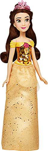 Disney Prinzessin Schimmerglanz Belle Puppe, Modepuppe mit Rock und Accessoires, für Kinder ab 3 Jahren von Disney Princess