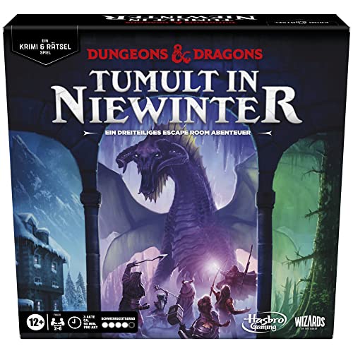 Dungeons & Dragons: Tumult in Niewinter, EIN Krimi- und Rätselspiel, D&D Escape Room Brettspiel für 2 − 6 Spieler von Dungeons & Dragons