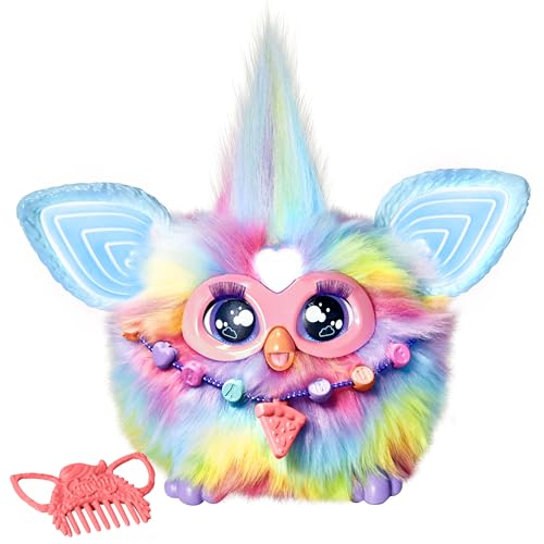 Hasbro Furby Tie Dye mit 15 modischen Accessoires, interaktives Spielzeug für Mädchen und Jungen, ab 6 Jahren, stimmaktiviertes Animatronikspielzeug von Hasbro