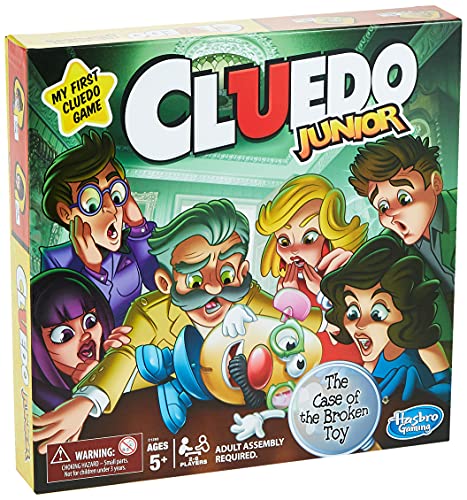 Hasbro Gaming Clue Junior Brettspiel für Kinder ab 5 Jahren, Case of The Broken Toy, klassisches Mystery-Spiel für 2–6 Spieler, 4,13 x 26,67 x 26,67 cm, ‎Englisch von Hasbro Gaming