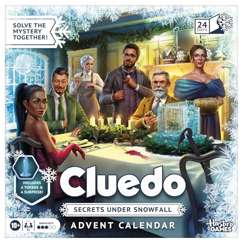 Cluedo Adventskalender Geheimnisse unter Schneefall - Englische Version von Hasbro Gaming
