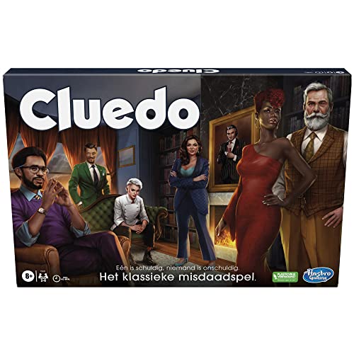 Cluedo Gesellschaftsspiel, erneuertes Cluedo-Spiel für 2 bis 6 Spieler, Kriminspiele, Detektivspiele, Familienspiele für Kinder und Erwachsene (‎Niederländisch) von Hasbro Gaming