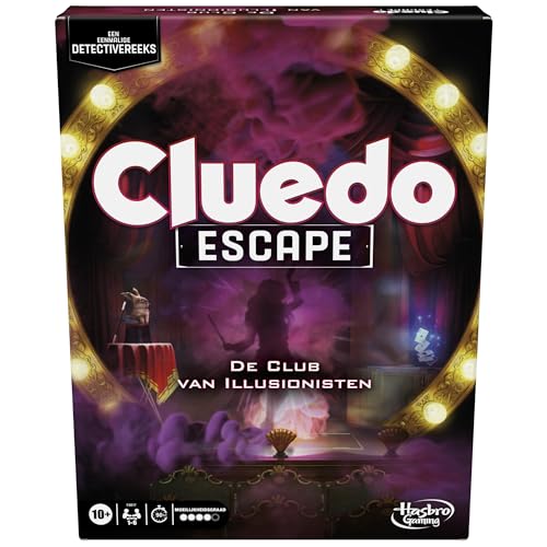 Hasbro Gaming Cluedo Escape: Der Club der Illusionisten, Escaperom- und Detektiv-Brettspiel - Niederländische Version von Hasbro Gaming