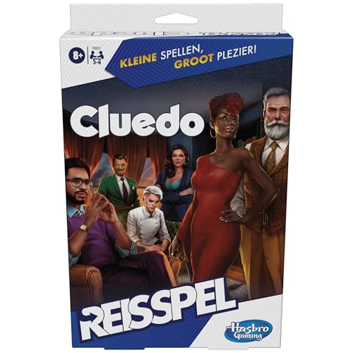 Cluedo Travel Edition, Tragbares Spiel für 3-6 Spieler, Reisespiel, Kinderspiel, ab 8 Jahren (niederländische Version) von Hasbro Gaming