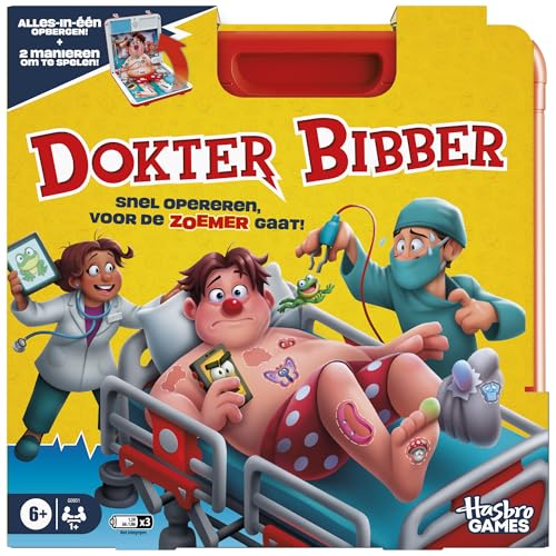 Doktor Bibber, elektronisches Brettspiel mit All-in-One-Tragekoffer - Niederländische Version von Hasbro Gaming
