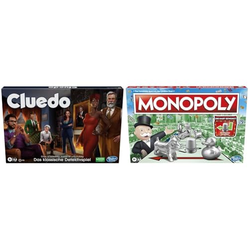Hasbro Gaming Cluedo Brettspiel für Kinder ab 8 Jahren, neu gestaltetes Cluedo für 2–6 Spieler & Spiel, Familienspiel für Erwachsene und Kinder, 2 bis 6 Spieler von Hasbro Gaming