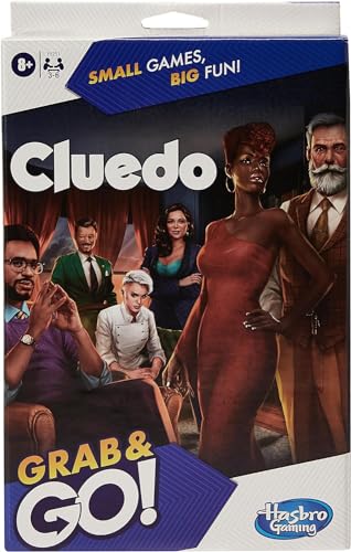 Hasbro Gaming Cluedo Grab and Go Spiel, tragbares Spiel für 3-6 Spieler, Reisespiel für Kinder von CLUE