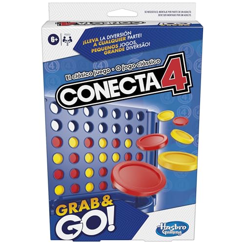 Hasbro Gaming Connect 4 Grab and Go – Tragbares Spiel für 2 Spieler – Kinderspiel für Reisen von Hasbro Gaming