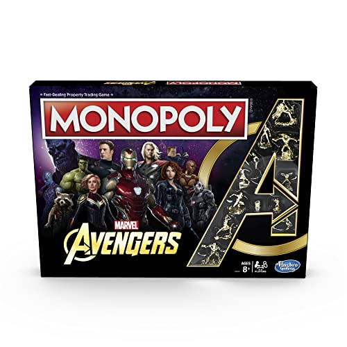 Monopoly: Marvel Avengers Ausgabe, Brettspiel ab 8 Jahren (exklusiv bei Amazon) von Monopoly
