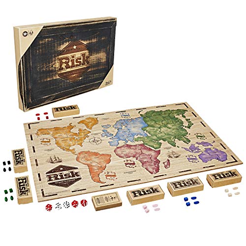 Hasbro Gaming Risiko Rustic, große Strategiespiel in Holz Edition, 2 Spieler, deutsche Sprachvariante von Hasbro Gaming