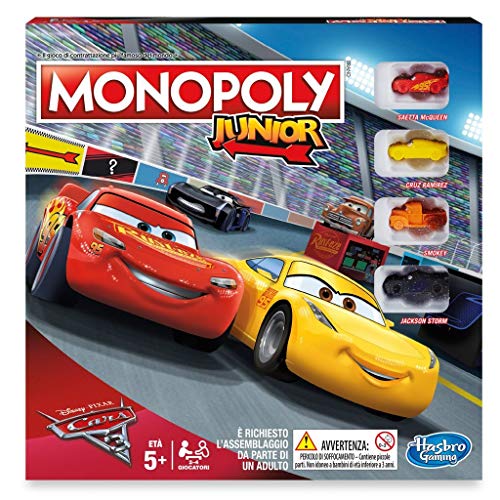 Hasbro Monopoly C1343100 - Monopoly Junior Cars 3, Kinderspiel von Hasbro Gaming
