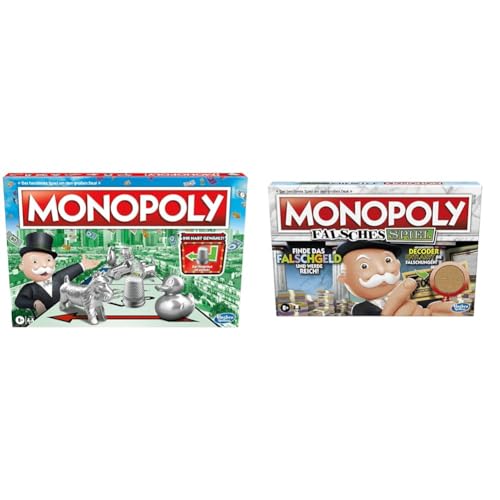 Monopoly Spiel & Monopoly F2674100 Falsches Spiel, Brettspiel für Familien und Kinder ab 8 Jahren, für 2-6 Spieler, Mehrfarbig, Einheitsgröße von Hasbro Gaming