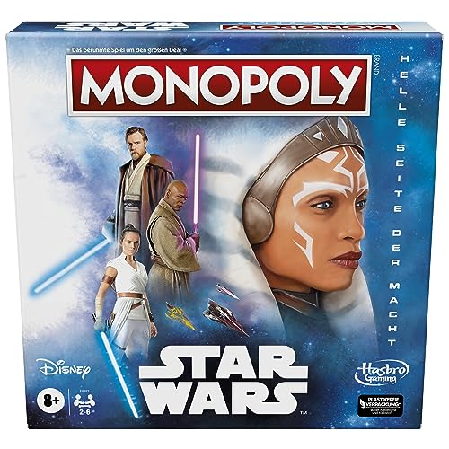 Monopoly: Star Wars Light Side Edition Brettspiel, Star Wars Jedi Spiel für 2–6 Spieler, Spiel für Kinder, Familienspiel, Deutsche Version von Hasbro Gaming