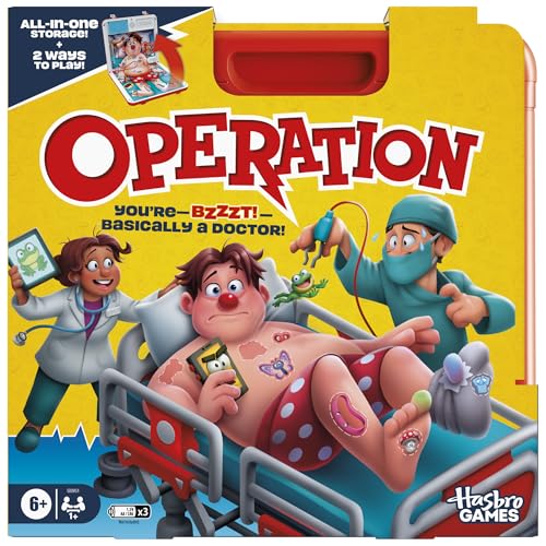 Operation Elektronisches Brettspiel mit All-in-One-Tragetasche, englische Version Operation Elektronisches Brettspiel mit All-in-One-Tragetasche, englische Version von Hasbro Gaming
