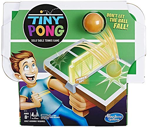 Tiny Pong Tischtennis für 1 Spieler, elektronisches Spiel für Kinder ab 8 Jahren von Hasbro Gaming