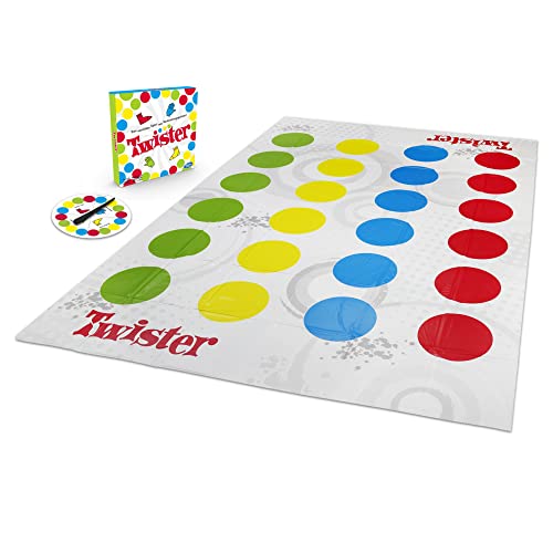 Hasbro Gaming Twister Partyspiel für Familien und Kinder, Twister Spiel ab 6 Jahren, kultiges Spiel für drinnen und draußen von Hasbro Gaming