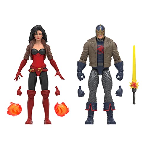 avengers Hasbro Marvel Legends Series Marvel's Black Knight und Marvel's Sersi, 60th Anniversary Action-Figuren (15 cm) von AVENGERS