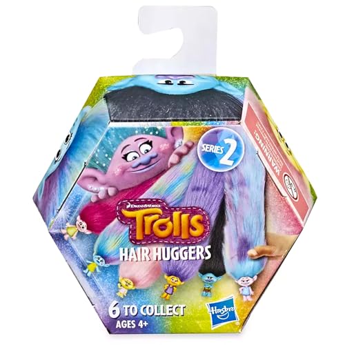 DreamWorks Trolls Haarige Klatschbänder Serie 3, Überraschungen zum Sammeln, 6 verschiedene Charaktere zum Sammeln, Kinder ab 4 Jahren von Hasbro Trolls