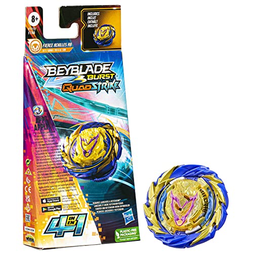 Beyblade Burst QuadStrike, Single Pack Fierce Achilles A8, Spielzeug für Kinder ab 8 Jahren Beyblade Burst QuadStrike, Single Pack Fierce Achilles A8, Spielzeug für Kinder ab 8 Jahren von Hasbro