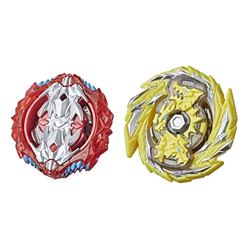 Beyblade Burst Surge Dual Collection Pack Hypersphere Master Kerbeus K5 und Slingshock Leopard L4 Kreisel Spielzeug - 2 Kampfspiel-Tops von Hasbro