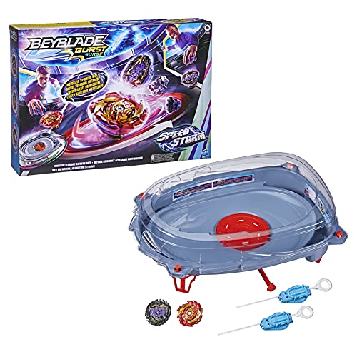 Beyblade Burst Surge Speedstorm Motor Strike Battle Set – Battle Spielset mit motorisierter Beystadium-Arena, 2 Kreiseln und 2 Startern Beyblade Burst Surge Speedstorm Motor Strike Battle Set – Battle Spielset mit motorisierter Beystadium-Arena, 2 Kreiseln und 2 Startern von Hasbro